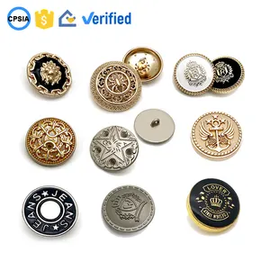 High Quality Custom Designer Metal Hand Sewn Button Custom Coat Button Sewing Shank Button for clothing