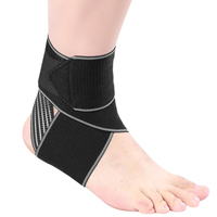 Attelle de cheville réglable avec sangle, compression élevée, respirante, unisexe, pour la protection contre les entorses