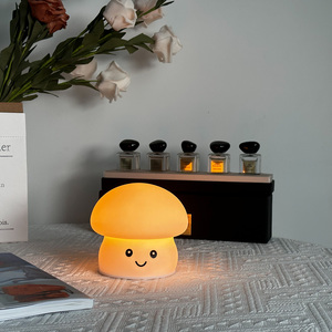 Mushroom <strong>Night</strong> <strong>Light</strong> Food Grade Silicone Pat <strong>Light</strong> Battery Touch Control Bedroom Bedside <strong>Baby</strong> Feeding Soft <strong>Light</strong> - Product Image 1
