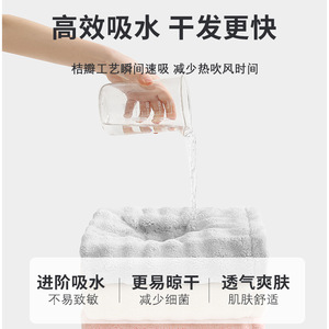 Gorro de Secado Rápido para el Cabello, de Felpa Coral, Color Sólido, para Uso Doméstico - Product Image 1