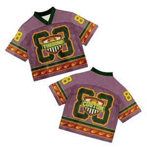 Men Sublimation Polyester Crop Printed Youth Manufacturer Shirt <b>Baseball</b> Football Boxy Fit Cropped Oversized T Shirt Custom - Product Image 1