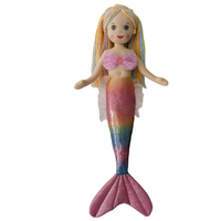 Poupées de princesse sirène de la série Fantasy, très vendues, en peluche douce, 45 cm, personnalisables avec des paillettes, jouet pour filles de 2 ans et plus