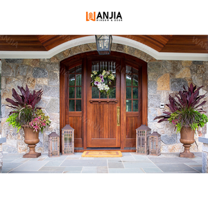 Truyền thống bên cửa sổ thiết kế phía trước nhập gỗ cửa ra vào bên ngoài nhập rắn gỗ cửa nhà cửa trước - Product Image 5