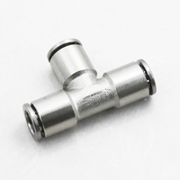 Raccord rapide pneumatique en T en métal MPE 2,5 MPa max. pour tuyaux de 4 mm, 6 mm, 8 mm, 10 mm, 12 mm, 14 mm, 16 mm – Raccords d'eau