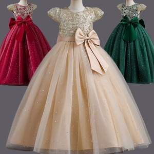 Nuovo abito <span class=keywords><strong>da</strong></span> sposa estivo per bambini e fiori per festa di compleanno abito <span class=keywords><strong>da</strong></span> cerimonia per bambini e bambine con pizzi e fiori - Product Image 1