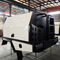 Bennets de service en aluminium sur mesure pour pick-up double cabine Landcruiser 79, avec plateau et auvent