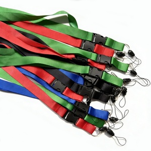 Cheap 2cm Wide <b>Polyester</b> <b>Lanyard</b> Business Work ID Card Holder Neck Strap Badge Hanging Rope with Simple Clip - Product Image 1