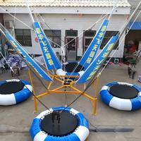 Trampolín Inflable con Ruedas, Estilo Parque de Diversiones, Equipo de Salto de Alta Calidad, Material PP para Uso en Interiores y Exteriores