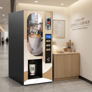 เครื่องจำหน่ายกาแฟอัตโนมัติอัจฉริยะ, เครื่องทำน้ำแข็งร้อนและเย็นเครื่องจำหน่ายนมชากาแฟ - Product Image 2