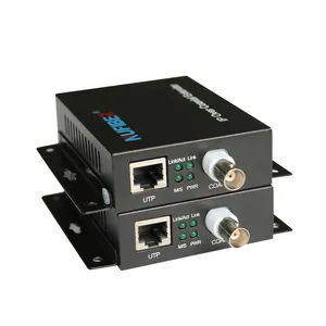 IP Ethernet מעל לשדל Extender, EOC ממיר RJ45 כדי BNC slave מאסטר, utp כדי לשדל 0-1.5km עם DC12V אספקת חשמל