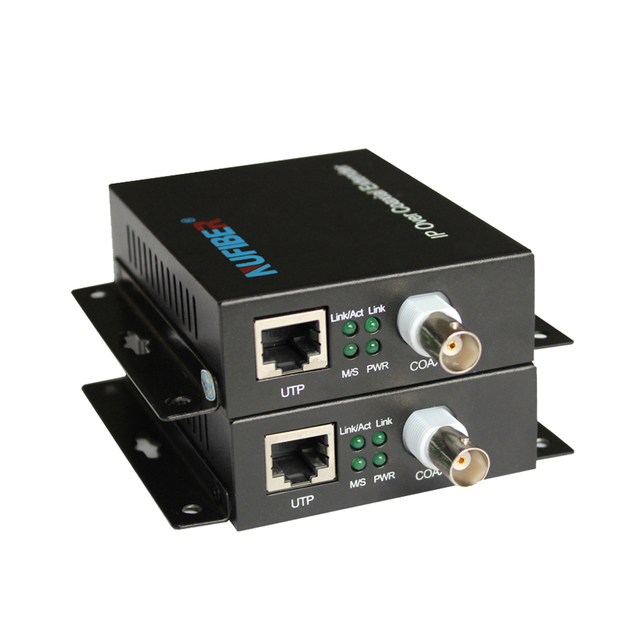 IP Ethernet over coax Extender, EOC converter RJ45 to BNC slave master, utp to coax 0-1.5km with DC12V power supply