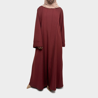 Abaya plissée bordeaux personnalisée pour femmes musulmanes, robe plissée bordeaux, tenue modeste pour Ramadan et Aïd, vente en gros, vêtements personnalisés en vrac