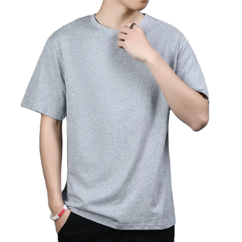 Лидер продаж, Мужская футболка оверсайз из 100% хлопка с вышивкой, большие размеры