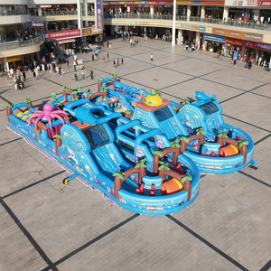 Parcours d'obstacles gonflable, <span class=keywords><strong>grand</strong></span> parc d'attractions gonflable géant, aire de jeux gonflable extérieure pour enfants - Product Image 1