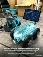 Robot d'inspection de canalisations PTZ 4K télécommandé, étanche IP68, câble de 300 m, CCTV pour égouts avec alerte de fuite sous pression et rapport IA