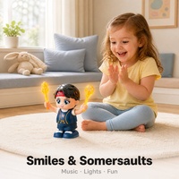 Jouet robot éducatif STEM, robot dansant électrique, garçon dansant, son, lumière, musique, LED, jouet à bascule, cadeau d'anniversaire pour tout-petits, enfants, ABS