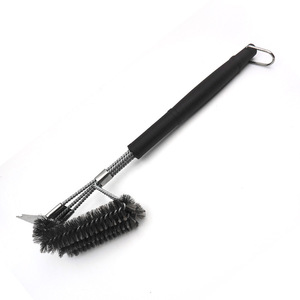 Cepillo de alambre para limpiar parrillas de barbacoa Chef Season Show con raspador para uso en exteriores, camping y cocina. - Product Image 2