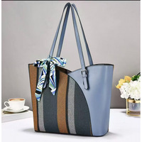 Nouveauté : Sacs à main femme tendance avec design bicolore, sacs fourre-tout à nœud papillon, sacs à bandoulière femme avec foulard à nœud papillon