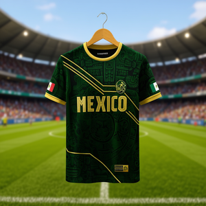 Maglia da Calcio Messicana Unisex per Adulti, Manica Corta, Collo Tondo, Stampa Sublimata, Vestibilità Regolare, Abbigliamento Sportivo in Poliestere - Product Image 2