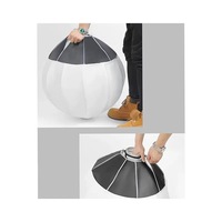 Lampe LED COB en forme de boule de 65 cm avec monture à baïonnette, boîte à lumière en aluminium, studio photo, vidéo, téléphone, caméra, éclairage pour diffusion en direct