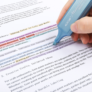 Gxin G-342-8M 8pcs kim loại tô màu cho Kisd người lớn viết trơn tru vẽ huỳnh quang bút tùy chỉnh Highlighter đánh dấu Bộ - Product Image 5