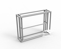 Profilé en aluminium rétroéclairé par LED Tables de promotion pour réception de salons commerciaux Présentoir de comptoir portable avec étagère pour foire aux boissons