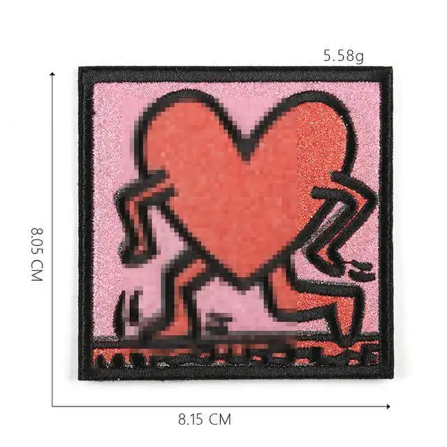 LOVE STICK-ON FABRIC PATCHES  STICK-ON EMBROIDERED PATCHES