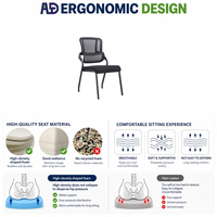 Chaise de formation avec structure métallique, sièges de conférence pour bureau, immeuble d'appartements