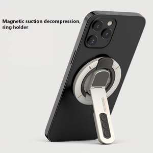 Support de téléphone portable de bureau en alliage d'aluminium ultra-fin, flexible, portable, rotatif à 360 degrés, multi-angles, nouveau, magnétique double face - Product Image 3