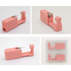 Perce-oreilles jetable en cristal étoile rose 3e génération, outil de perçage stérile hypoallergénique en acier inoxydable - Product Image 4