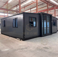 Maison mobile préfabriquée en acier léger de 20 pieds ou 40 pieds, 2, 3, 4 ou 5 chambres, pliable, extensible, mini-maison conteneur, villa de luxe préfabriquée