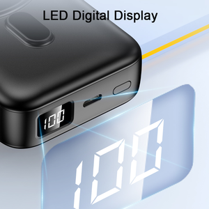 10000mAh Magnetic Wireless Power Bank 22.5W PD Fast Charge with Built-in <b>Cables</b> LED Digital Display Portable <b>Charger</b> - Product Image 5