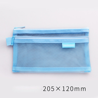 Mayorista Personalizar Malla Transparente Bolsa de Maquillaje Cosmético Escuela Papelería Portátil Bolsas de Lápiz de Malla