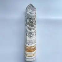 Dendritische Calciet Punt Natuurlijke Hoge Kwaliteit Crystal Dendritische Oranje Calciet Toren Voor Genezing