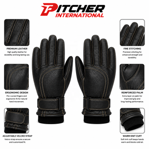 Guantes de Piel de Vaca Personalizados, Guantes de Invierno Aislantes para Minoristas de Moda, Suministro al por Mayor con Marca Privada - Product Image 3
