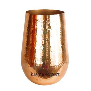 DECORATIVE COPPER PLATED HOME GARDEN PLANTER INDOOR DECORATION COPPER SHINY FINISHED HAMMERED LONG METAL PLANTER FLOWER DECOR - Product Image 1