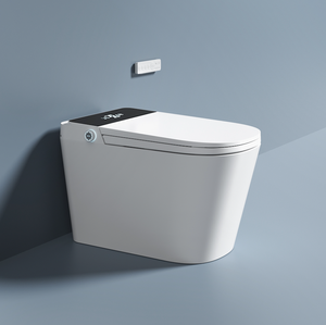 مرحاض ذكي للحمام بجهاز استشعار قدم ممدود مثبت على الأرض جهاز تحكم عن بعد أوتوماتيكي بدون خزان ذكي للحمام - Product Image 1