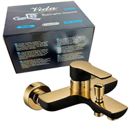 Ensemble de robinetterie de douche à levier unique en laiton chromé avec cartouche céramique et fonction massage pour salle de bain et baignoire