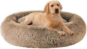 Venta al por mayor grande personalizado nuevo estilo de felpa anti ansiedad Donut forma cálida lavable antideslizante cama para perro mascota - Product Image 6