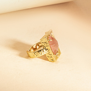 Rectangular Natural Stone <strong>Ring</strong> Emerald Cut Amazonite <strong>Lapis</strong> <strong>Lazuli</strong> Vintage Ornate Band Boho Ethnic Healing Crystal Statement <strong>Ring</strong> - Product Image 5