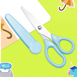 Blue Household Scissors Small Craft Student Use Office Scissors 0103 - Product Image 4