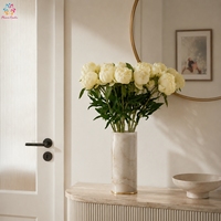 Fleur de pivoine artificielle au toucher réel, tige de pivoine en caoutchouc souple pour mariage, décoration florale pour la maison et les fêtes, vente en gros