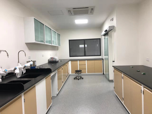 Chất lượng cao di động lục giác thép di động phòng thí nghiệm băng ghế dự bị phòng thí nghiệm gốm Granite Epoxy đầu bảng với PP bồn rửa - Product Image 3