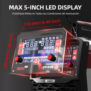 Máy hàn đa năng ANDELI 220V MCT-416P <span class=keywords><strong>4</strong></span> trong <span class=keywords><strong>1</strong></span>: MIG, TIG, cắt và MMA, hàn nhôm - Product Image 4