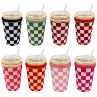 Support de tasse en néoprène réutilisable, isolant, vierge pour sublimation, personnalisable, pour café glacé, vente en gros, pour gobelet en plastique