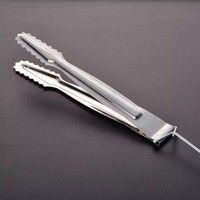 Pince à charbon pour chicha en acier inoxydable argenté, durable, écologique, 11 cm, 15 cm, finition miroir, accessoires pour chicha