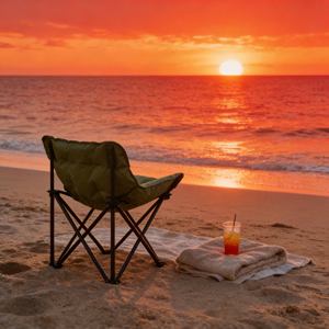 Chaise de <span class=keywords><strong>camping</strong></span> ultime Moon Chair en tissu Oxford haute densité, entièrement pliable pour une détente profonde en pleine nature - Product Image 2