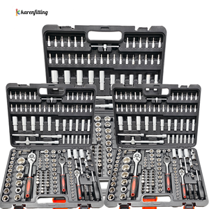 Set kunci pas soket mekanik mobil, Kit perbaikan otomatis profesional dengan casing alat rumah tangga - Product Image 1