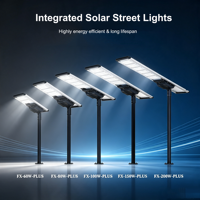 Lampadaire solaire LED tout-en-un |   Lampe solaire intégrée pour route extérieure à haute efficacité énergétique