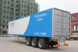 Remolque de Carga Abierta de 3 Ejes y 40 pies, Remolque de Caja de Tres Ejes de Servicio Pesado, Semirremolque de Acero de Carrocería Cerrada a Bajo Precio - Product Image 5